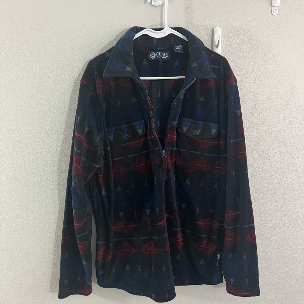 Chaps Aztec print pullover size M